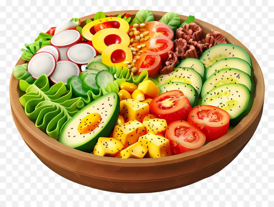 Ensalada Cobb，Ensaladera Colorida PNG