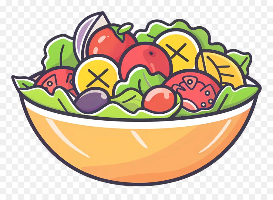 Frutas Y Verduras，Ensalada De Frutas De Dibujos Animados PNG