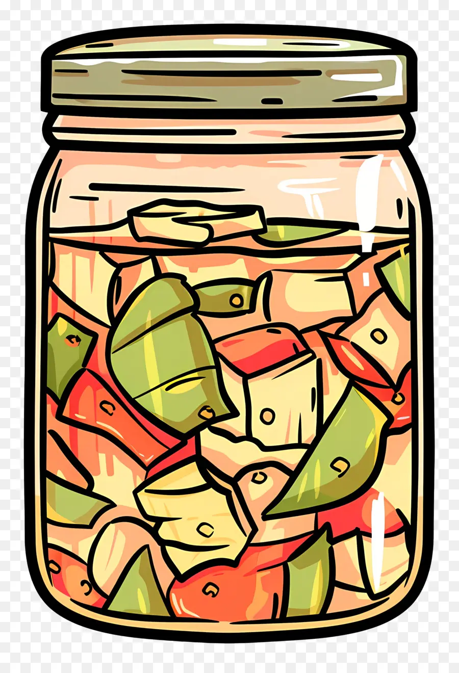 Tarro De Kimchi，Verduras Encurtidas En Tarro PNG