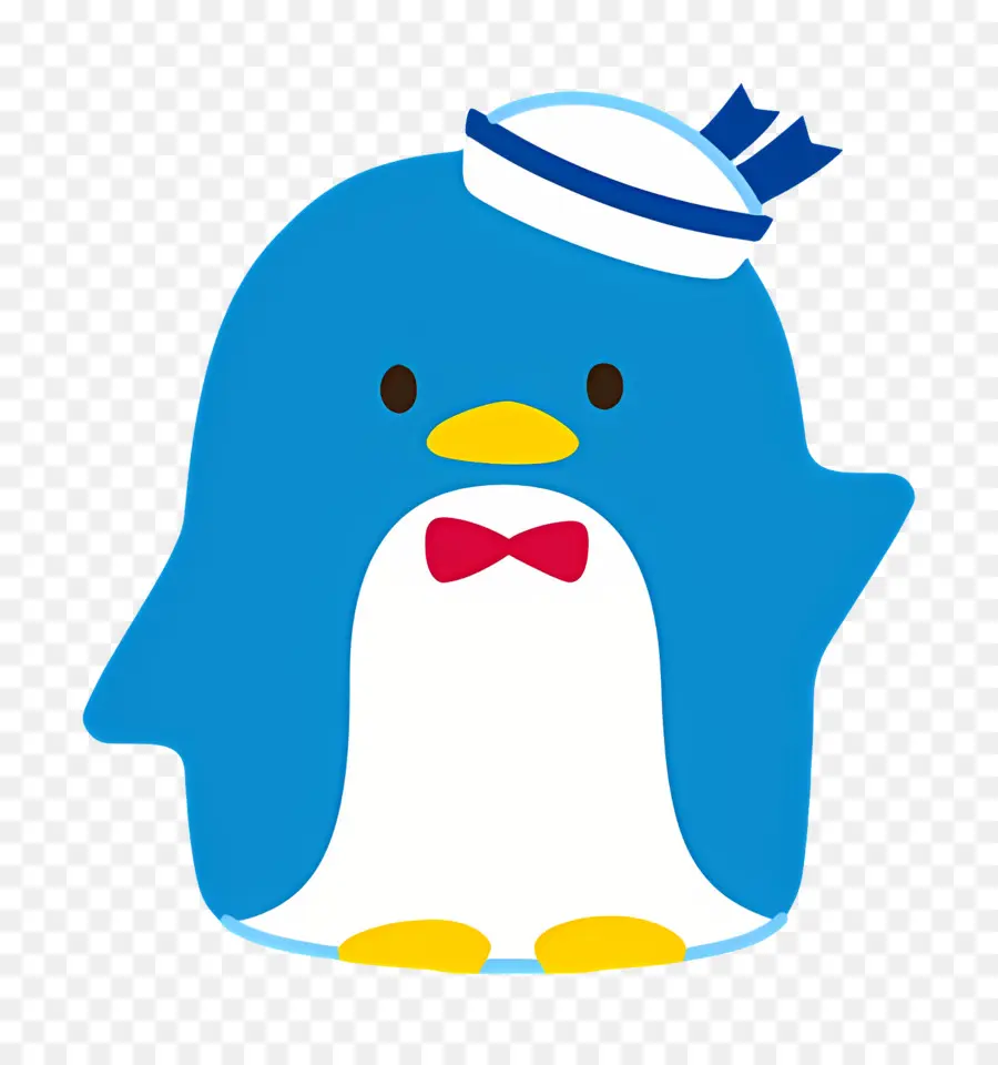 Esmoquin，Pingüino Azul Con Sombrero De Marinero PNG