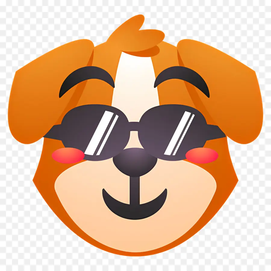 Emoji De Perro，Perro Con Gafas De Sol PNG