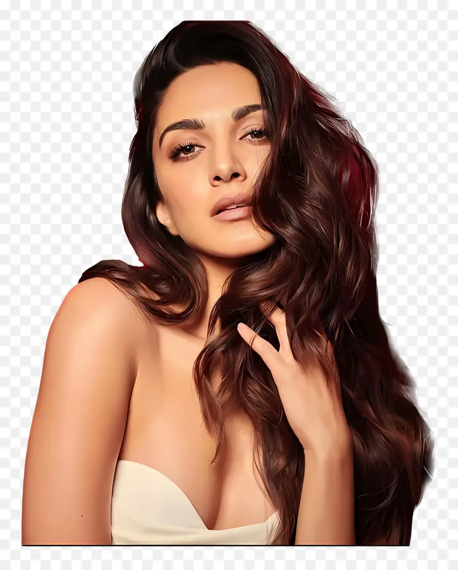 Kiara Advani，Mujer Con Pelo Largo PNG