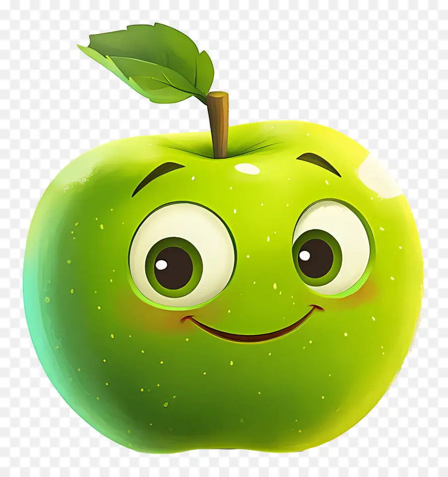 Manzana Verde，Dibujos Animados De Manzana Verde PNG