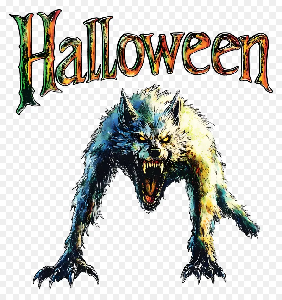 Víspera De Todos Los Santos，Hombre Lobo De Halloween PNG