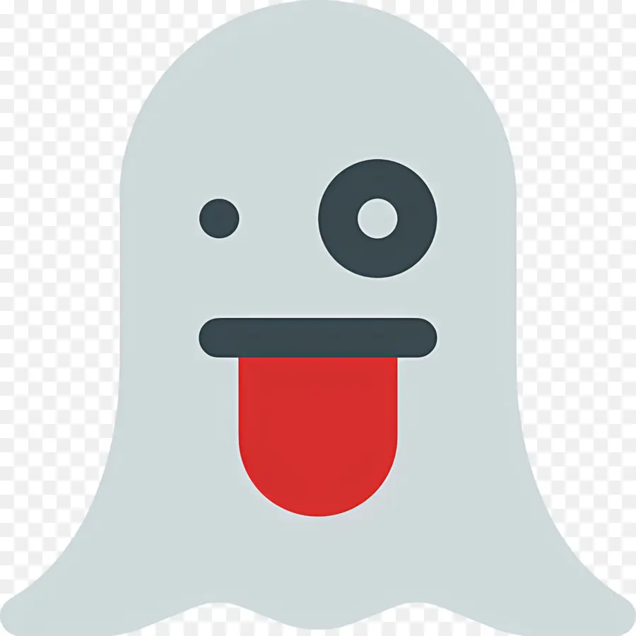 Emoji Fantasma，Fantasma Guiñando Un Ojo PNG