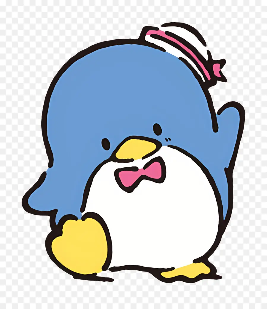 Esmoquin，Pingüino Azul Con Pajarita PNG