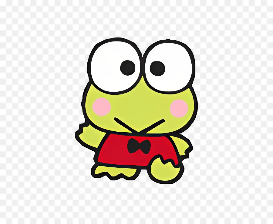 Keroppi，Rana Verde Con Camisa Roja PNG