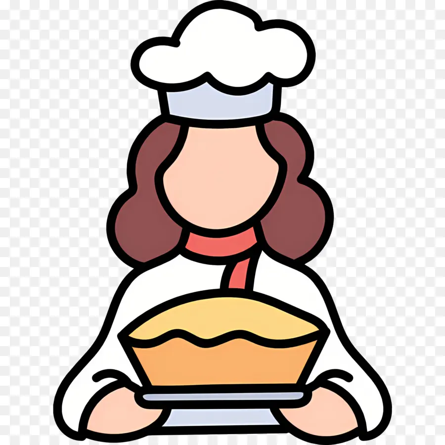 Cocinero，Chef Con Pastel PNG