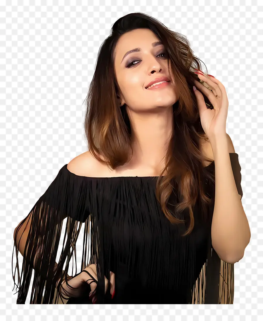 Neha Shetty，Vestido Con Flecos PNG