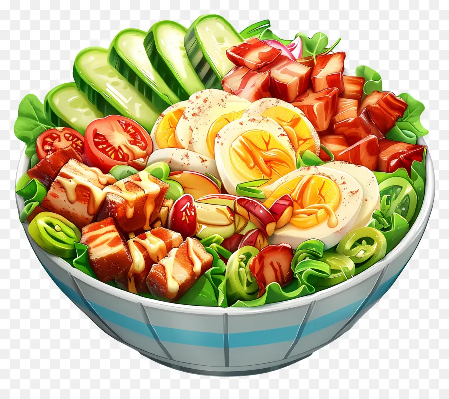 Ensalada Cobb，Ensaladera Colorida PNG