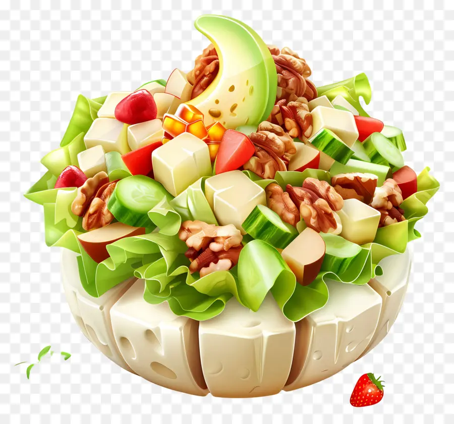 Ensalada Waldorf，Ensaladera PNG