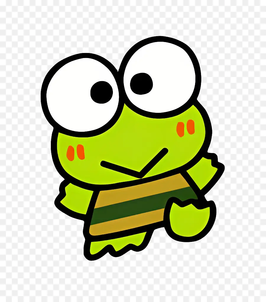 Keroppi，Rana Verde Con Camisa Roja PNG