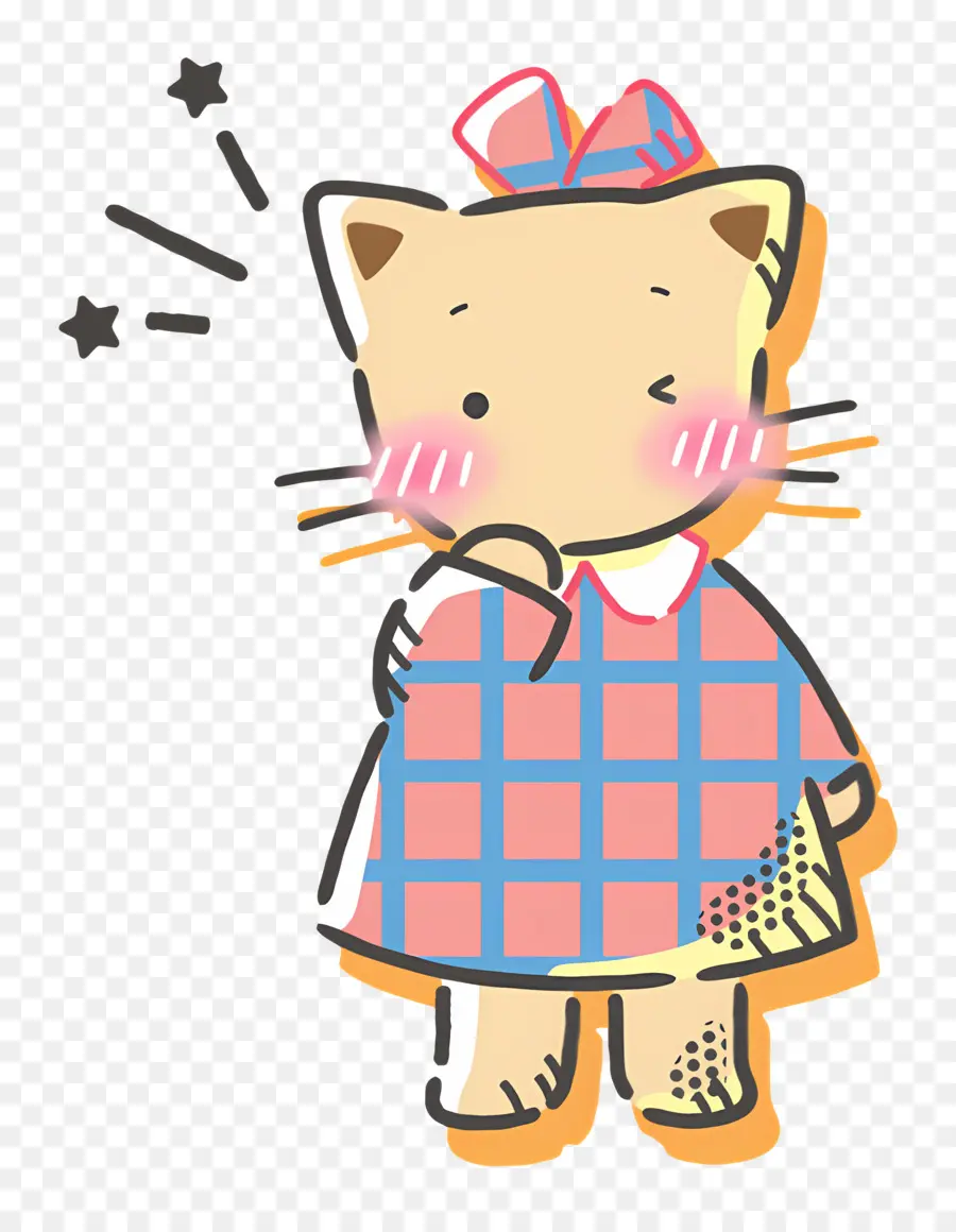 Winkipinki，Lindo Gato En Vestido PNG