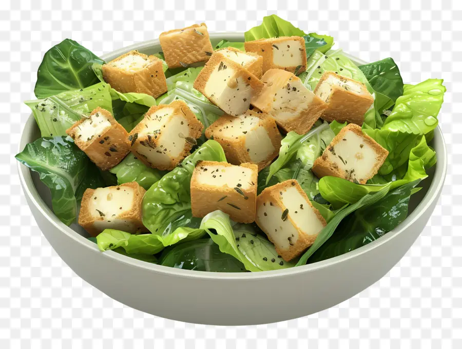 Ensalada Cesar，Ensalada Con Picatostes PNG