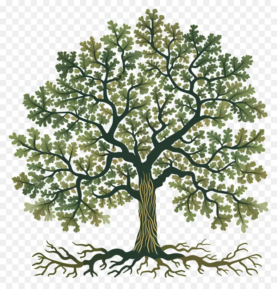 Roble，árbol Realista PNG