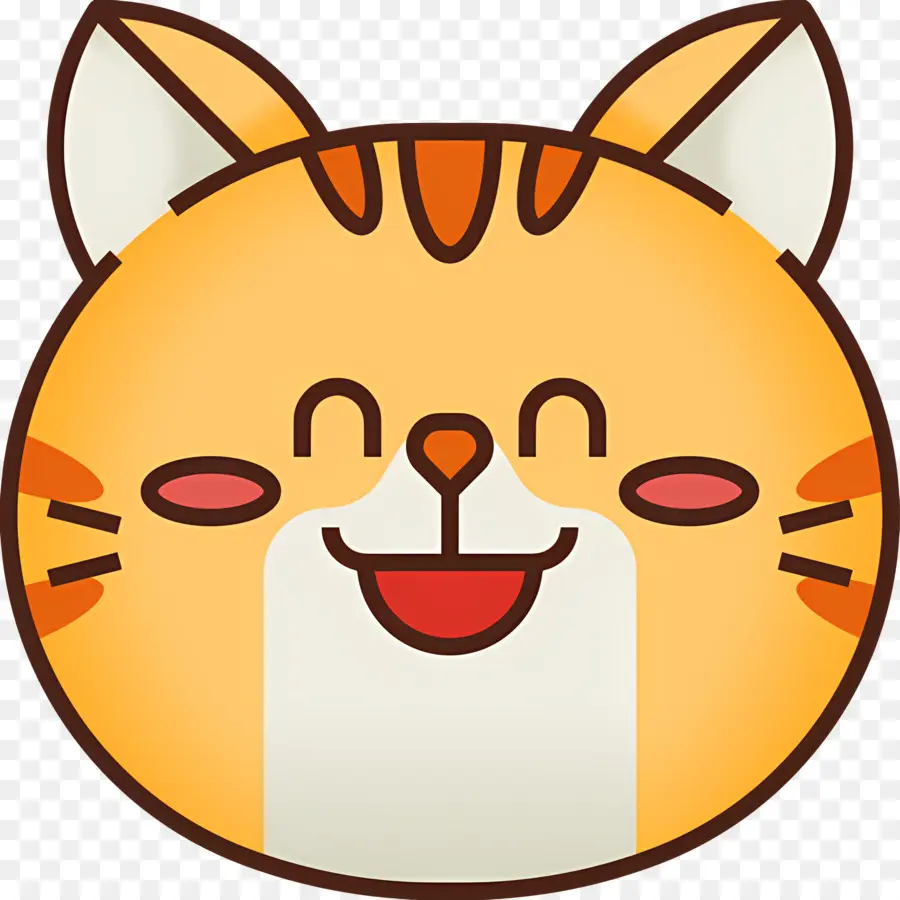 Emoji De Gato，Gato Feliz PNG