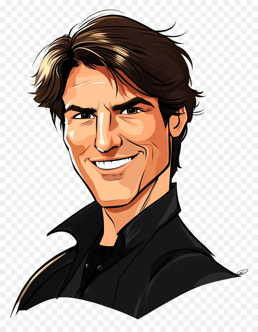 Tom Crucero，Hombre De Dibujos Animados Con Cabello Castaño PNG