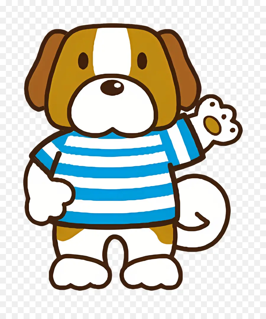 Fukuchan，Perro Con Camisa A Rayas PNG