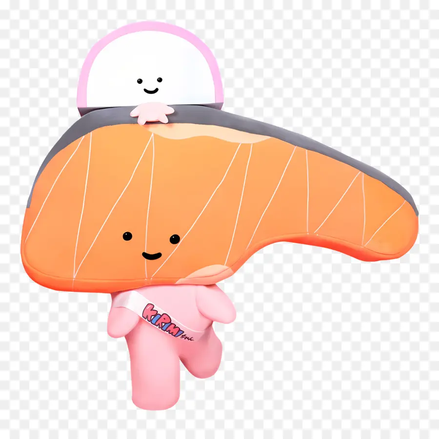 Kirimichan，Carácter De Sushi De Salmón PNG