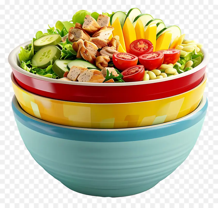 Ensalada Cobb，Ensaladeras Apiladas PNG