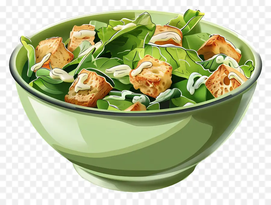 Ensalada Cesar，Plato De Ensalada PNG