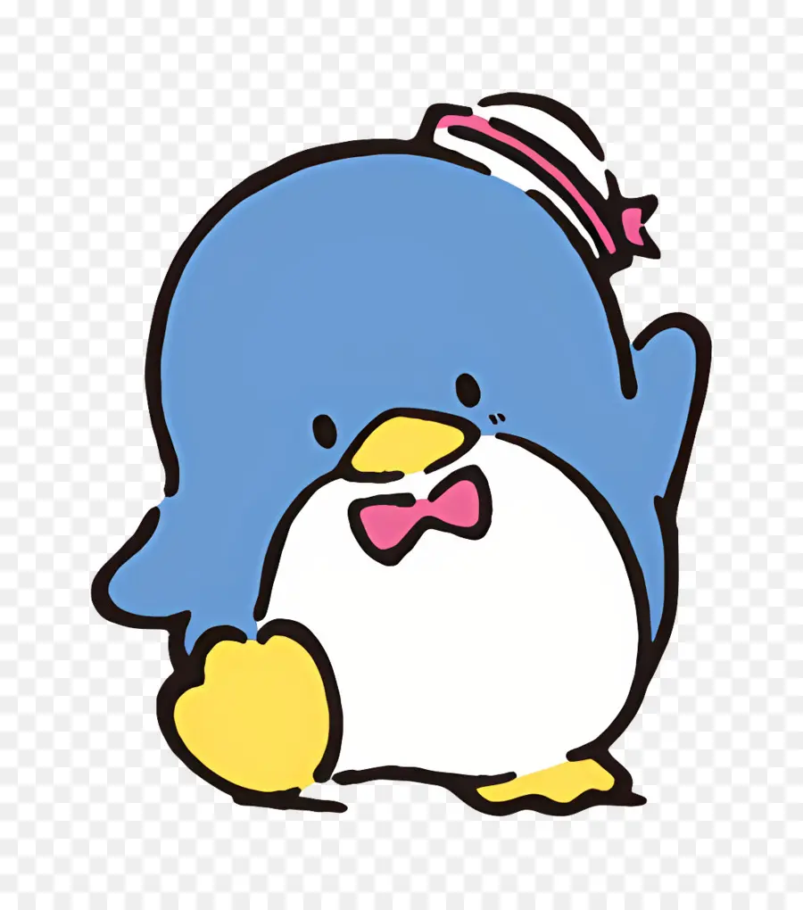 Esmoquin，Pingüino Azul Con Pajarita PNG