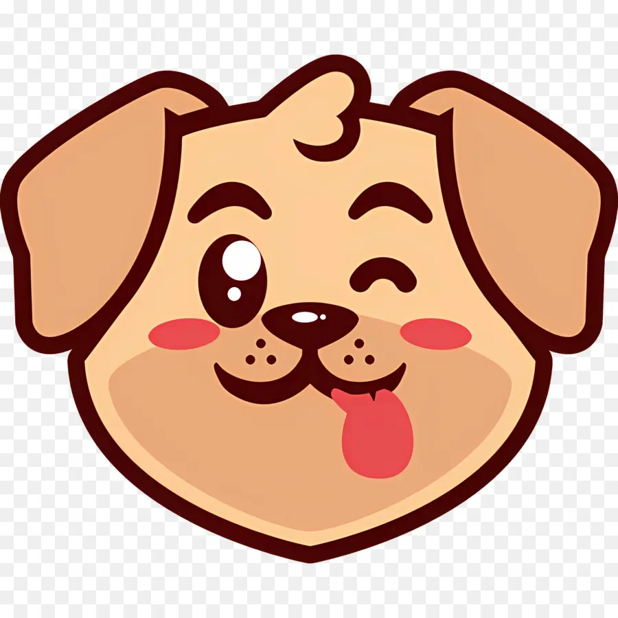 Emoji De Perro，Perro Riendo PNG