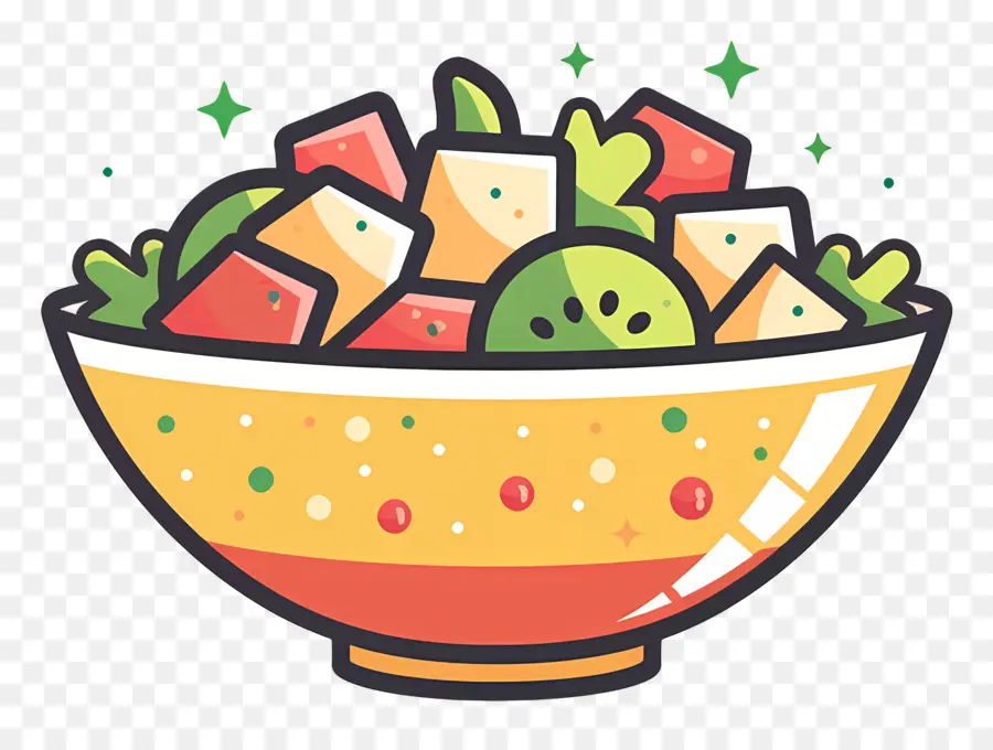 Frutas Y Verduras，Ensalada De Verduras De Dibujos Animados PNG