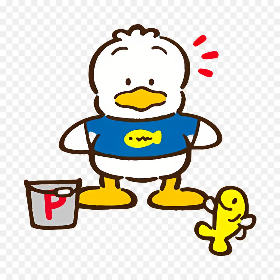 Pekkle，Pato Con Pescado PNG