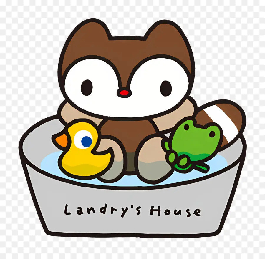 Landry，Mapache En La Bañera PNG