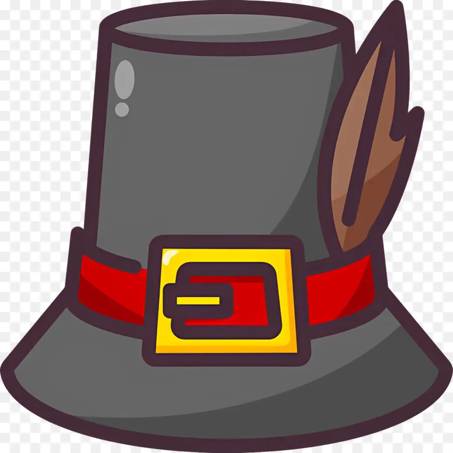 Sombrero De Acción De Gracias，Sombrero De Peregrino Gris PNG