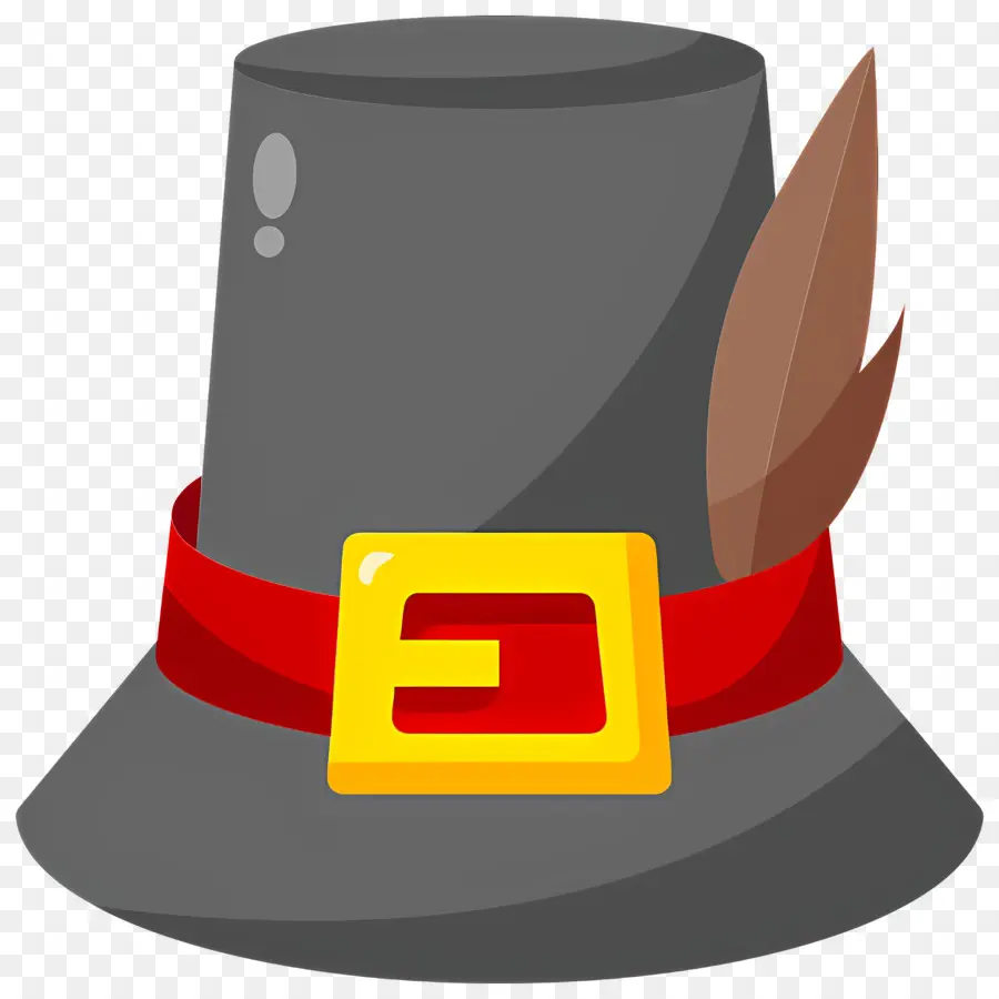 Sombrero De Acción De Gracias，Sombrero De Peregrino Gris PNG