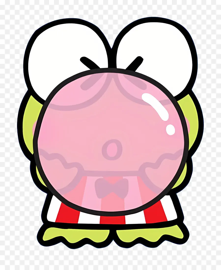 Keroppi，Rana Verde Con Chicle PNG