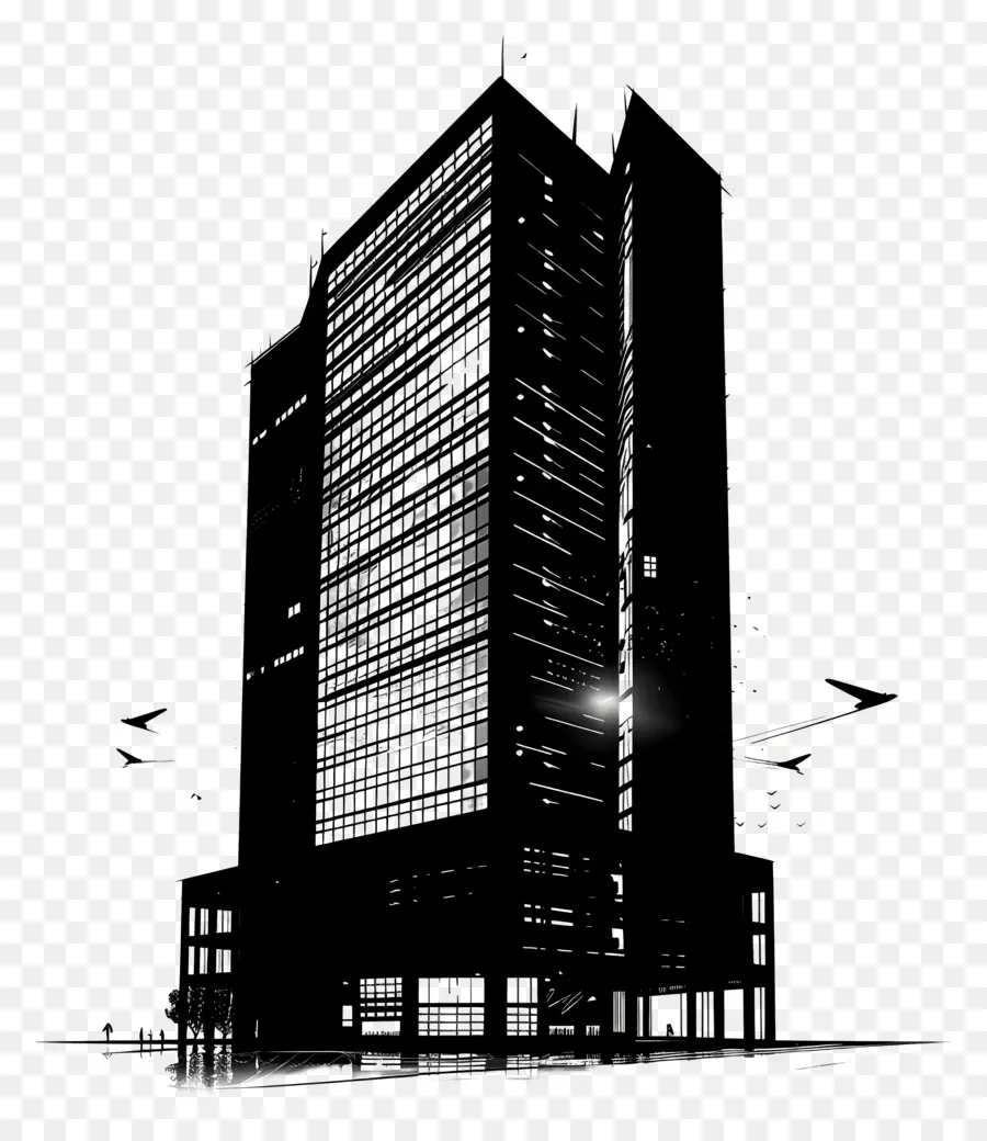 Silueta De Edificio Alto，Edificio PNG