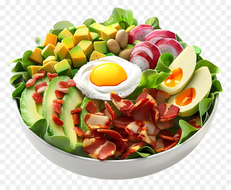 Ensalada Cobb，Ensaladera Colorida PNG