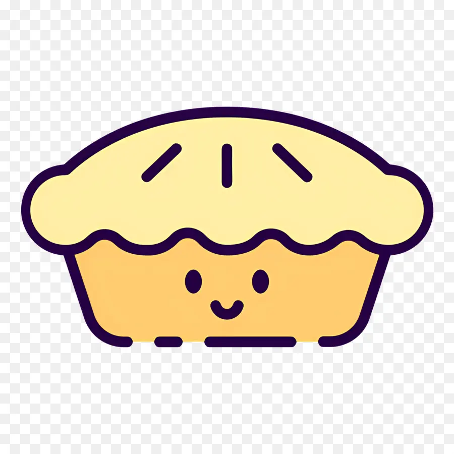 Pastel De Acción De Gracias，Pastel Con Cara PNG