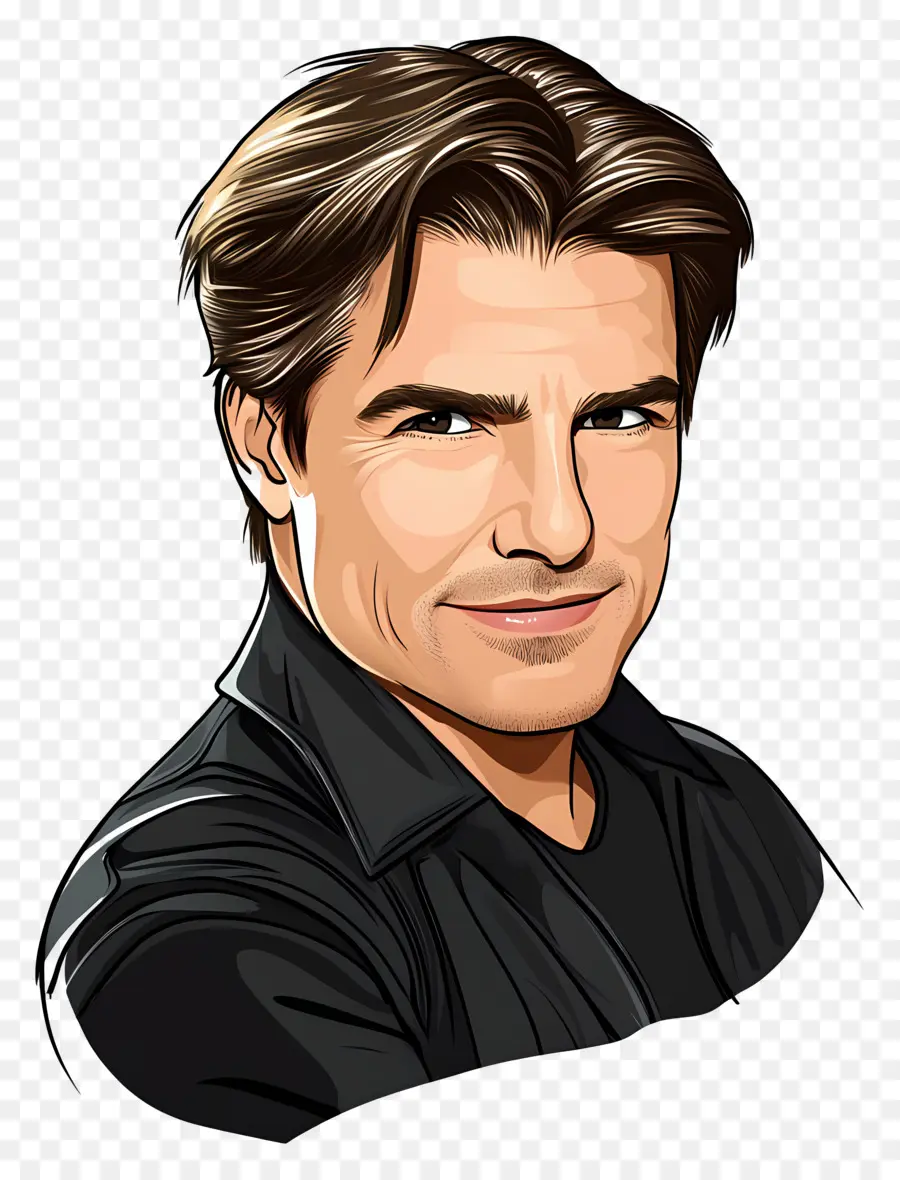 Tom Crucero，Hombre De Dibujos Animados Con Cabello Castaño PNG