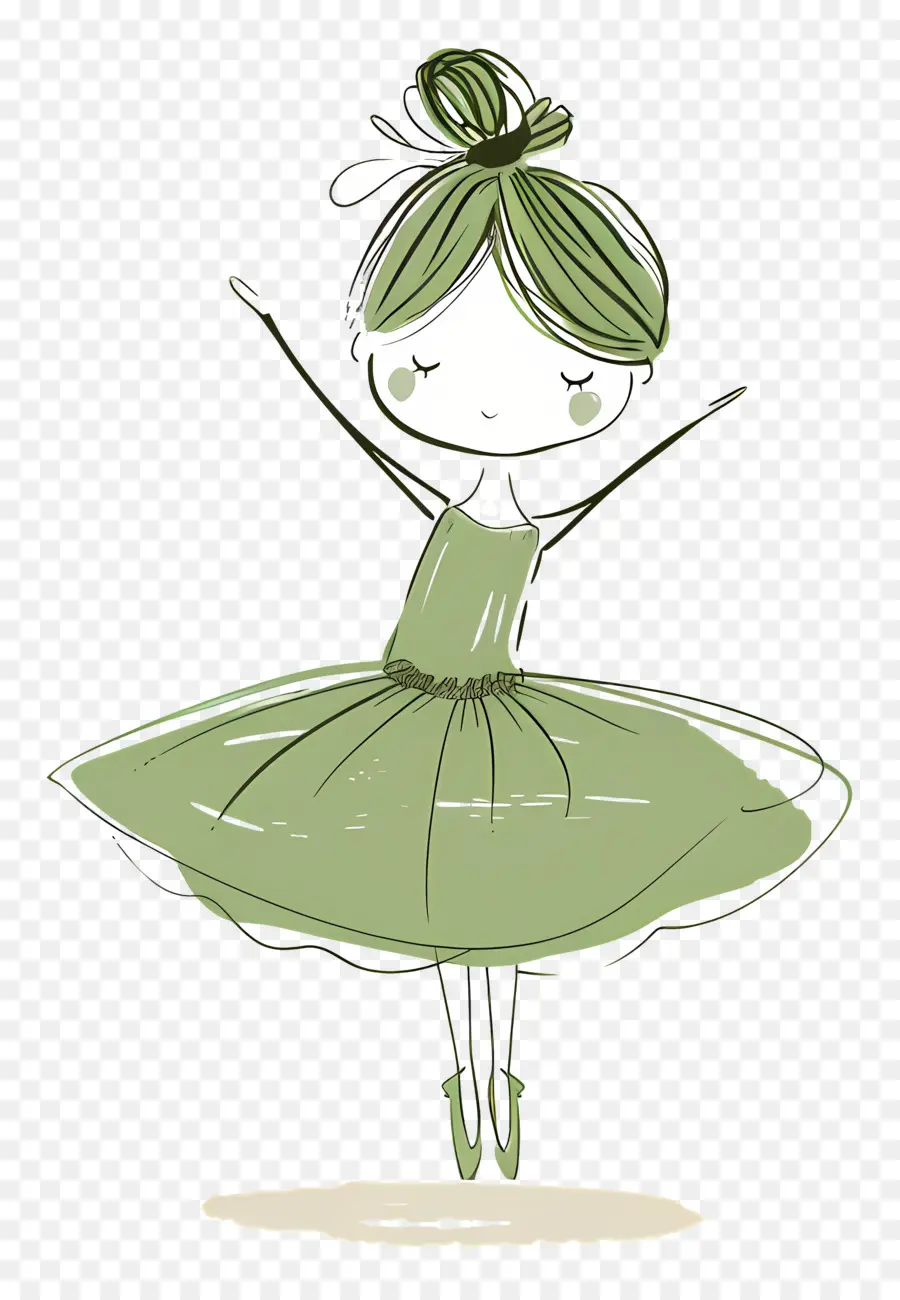 Ballet，Bailarina De Dibujo Verde PNG