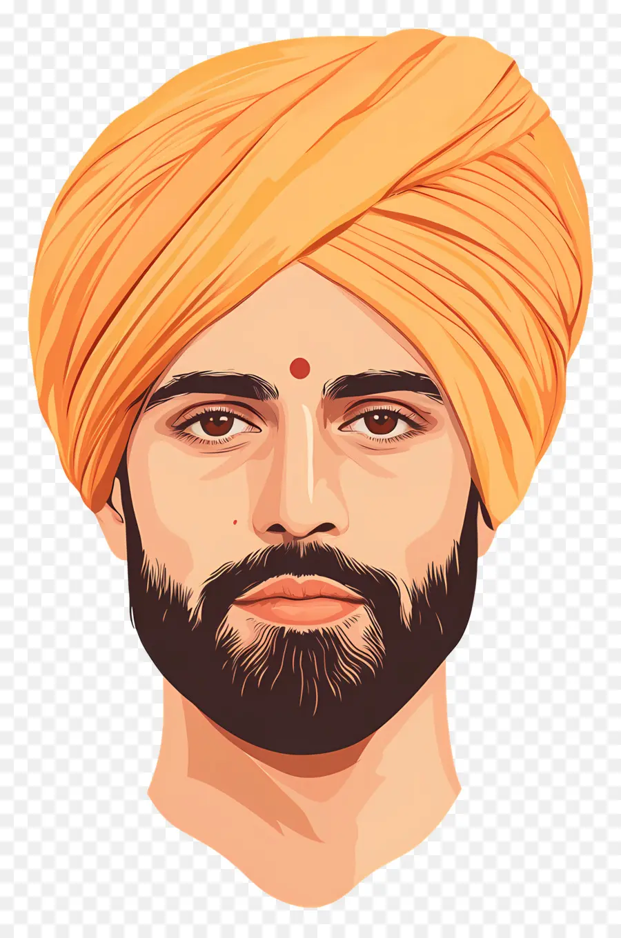 Turbante Indio，Hombre Con Traje Tradicional PNG