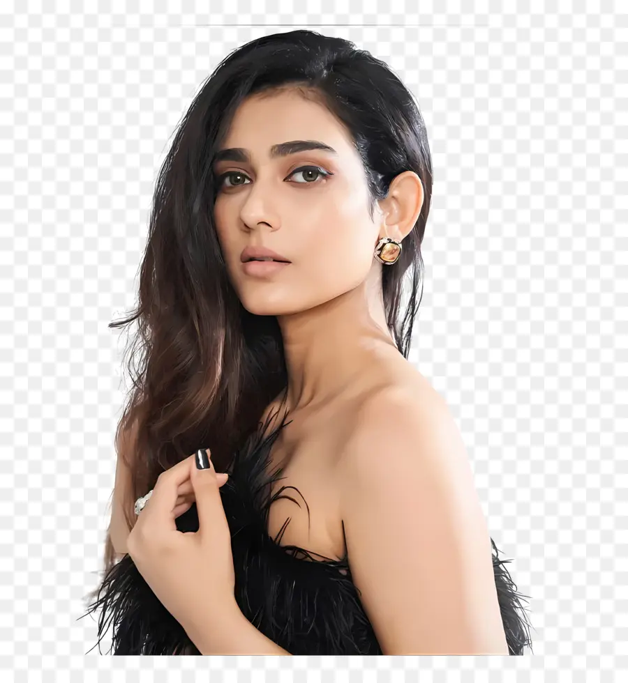 Aakanksha Singh，Vestido Negro PNG