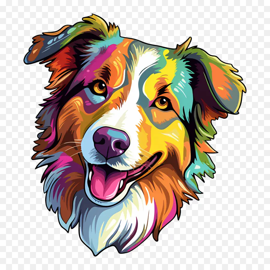 Emoji De Perro，Perro Colorido PNG