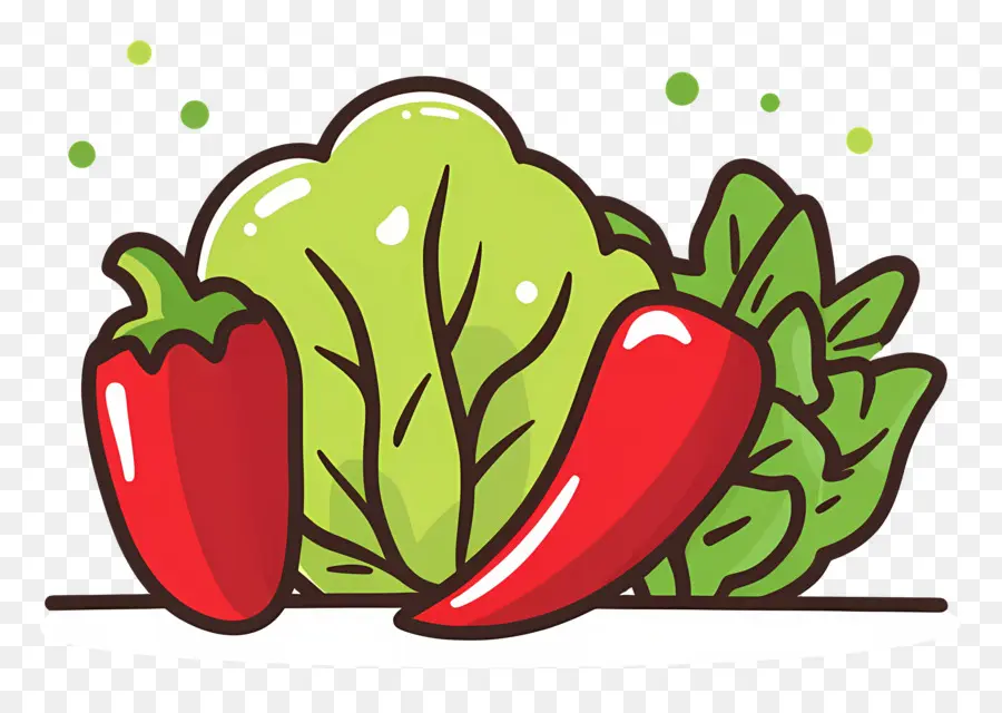 Logotipo De Kimchi，Lechuga Y Chile PNG