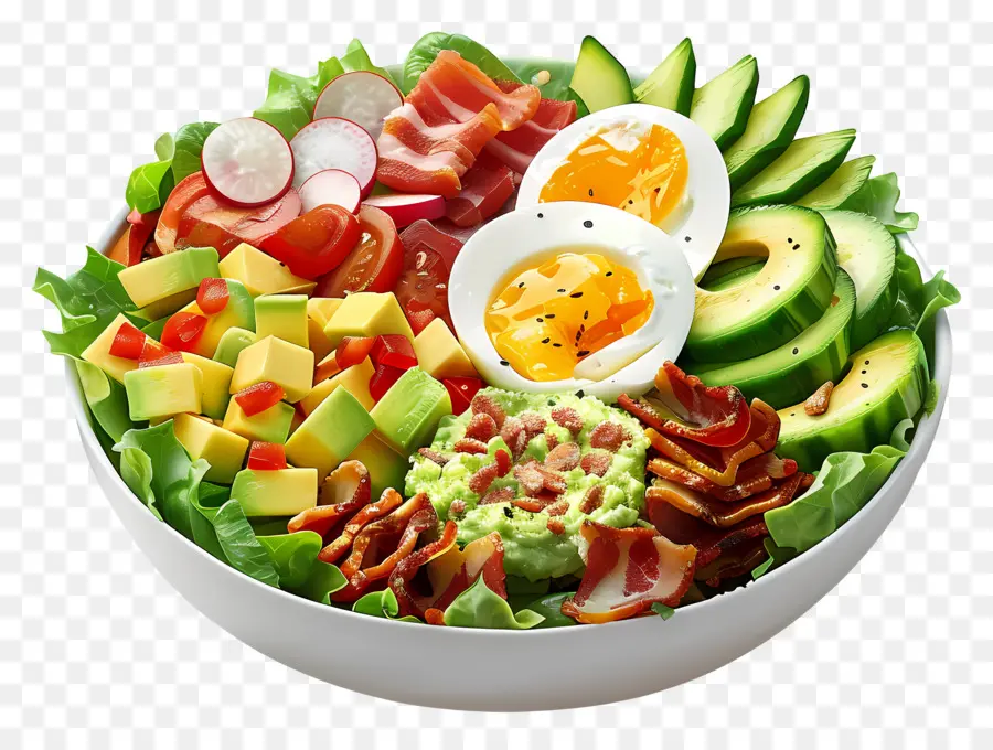 Ensalada Cobb，Ensaladera Colorida PNG