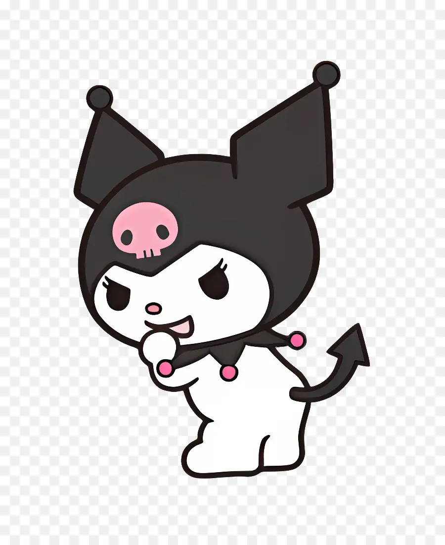 Kuromi，Personaje De Dibujos Animados Con Mirada Traviesa PNG