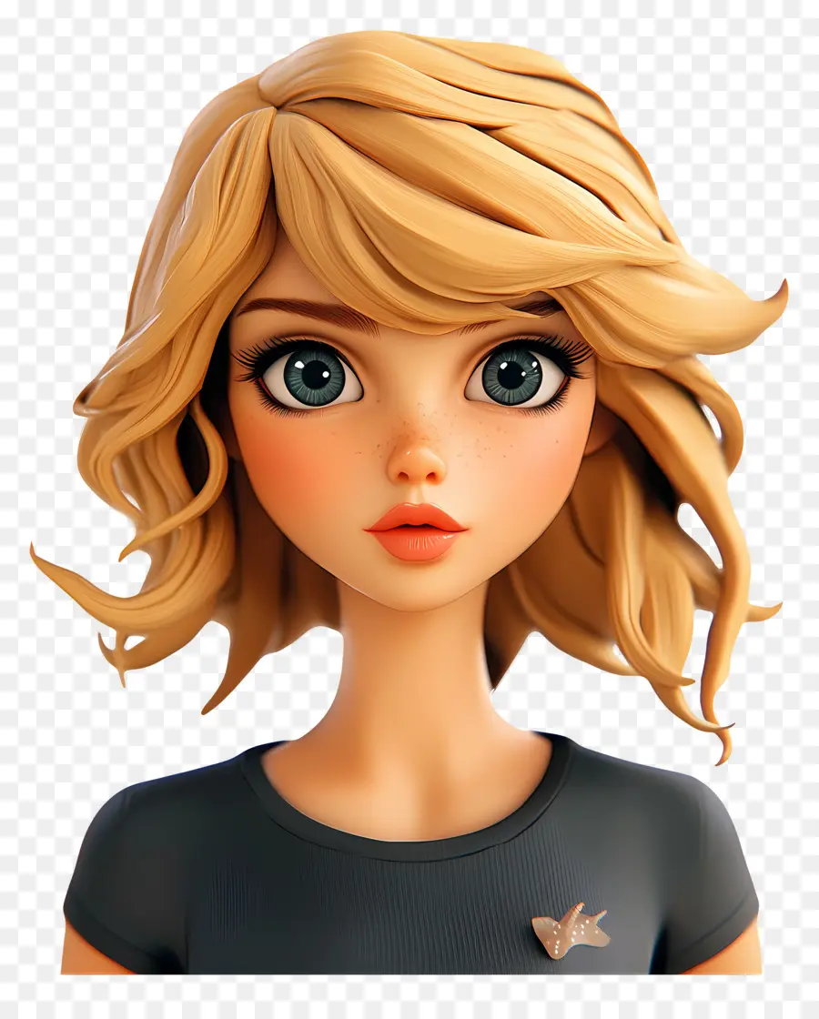 Taylor Swift，Chica Rubia De Dibujos Animados PNG