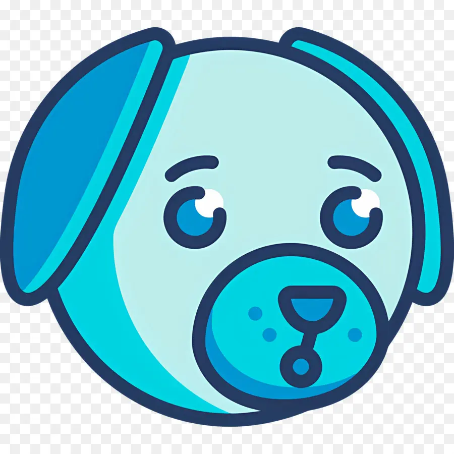 Emoji De Perro，Perro Azul De Dibujos Animados PNG