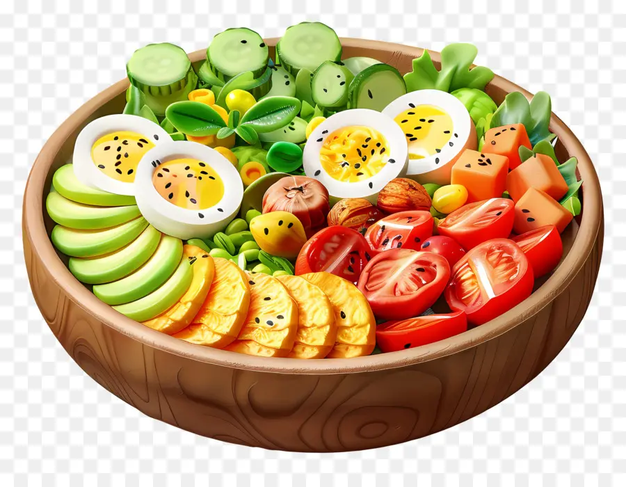 Ensalada Cobb，Ensaladera Colorida PNG