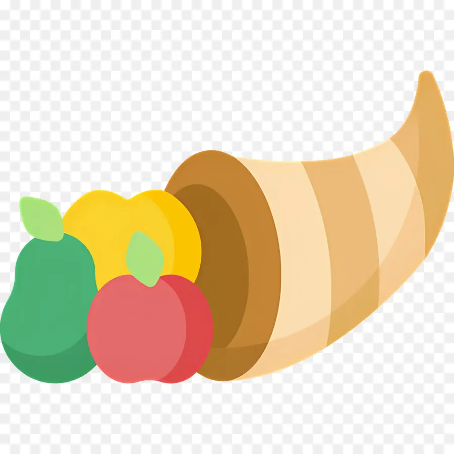 Cornucopia De Acción De Gracias，Cornucopia Con Frutas PNG