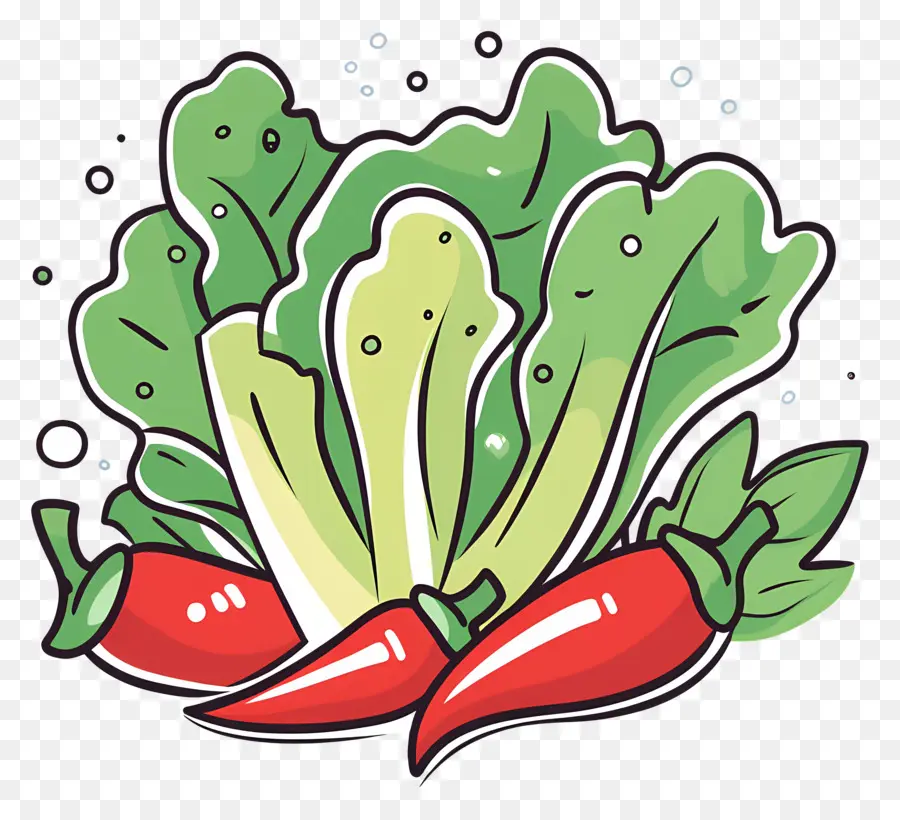 Logotipo De Kimchi，Lechuga Y Chiles PNG