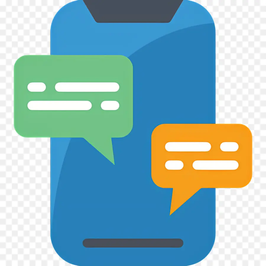 Mensajería Telefónica，Smartphone Con Mensajes PNG